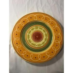Pier 1 Etrusco Dinner Plate 11.5" Hand Painted Italy Earthenware